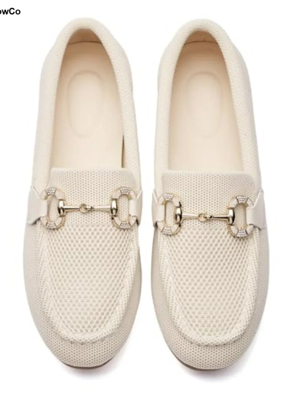 Women's Knit Slip On Loafers Memory Foam Arch Support Breathable Mesh Work